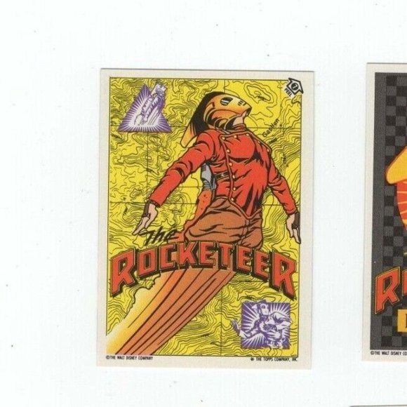 Rare Vintage Rocketeer Walt Disney Company Trading Cards with Sticker Set of 4 - Picture 4 of 10
